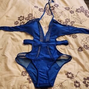 Blue Woman's One Piece Swimsuit